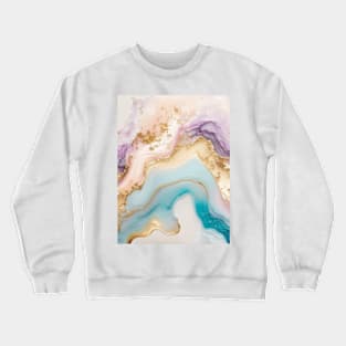 Abstract Pastel Alcohol Ink Crewneck Sweatshirt